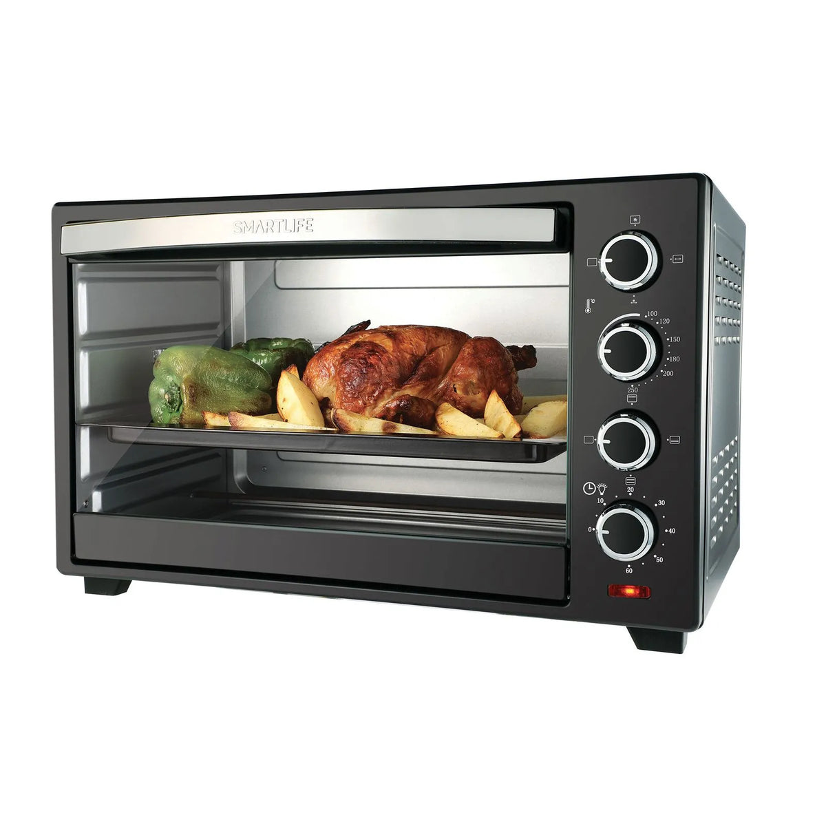 Horno eléctrico Smartlife 50lts SL-TOR050PN negro.