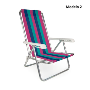 Silla reclinable Mor aluminio 4 posiciones (Modelos Surtidos)
