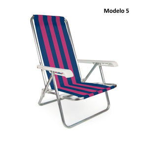 Silla reclinable Mor aluminio 4 posiciones (Modelos Surtidos)