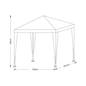 Gazebo polietileno 3x3 mts