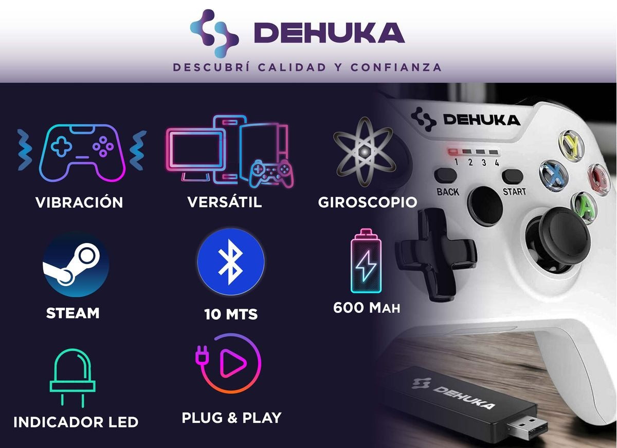 Joystick Compatible Con PC y PS3 Inalámbrico Dehuka