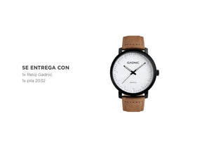 Reloj de Diseño Analógico Gadnic Hades Malla de Cuero