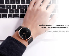 Reloj De Hombre Negro Gadnic Cuarzo Analógico Impermeable