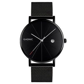 Reloj De Hombre Negro Gadnic Cuarzo Analógico Impermeable