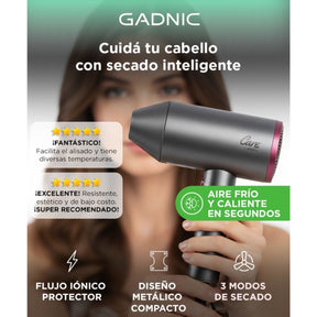 Secador de Pelo Gadnic SC600 de Metal 1800-2100W