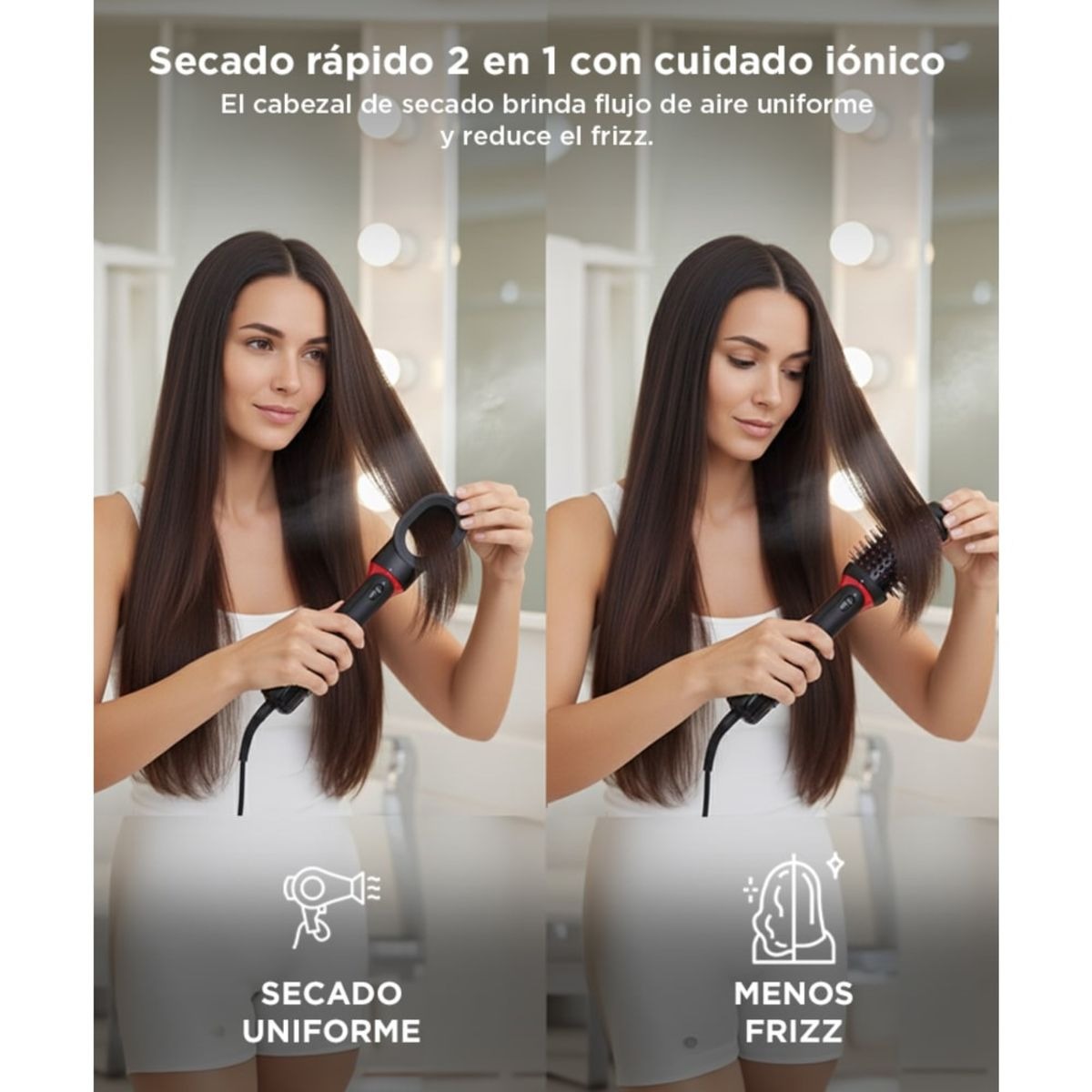 Cepillo Secador y Moldeador de Pelo Gadnic Monner Desmontable