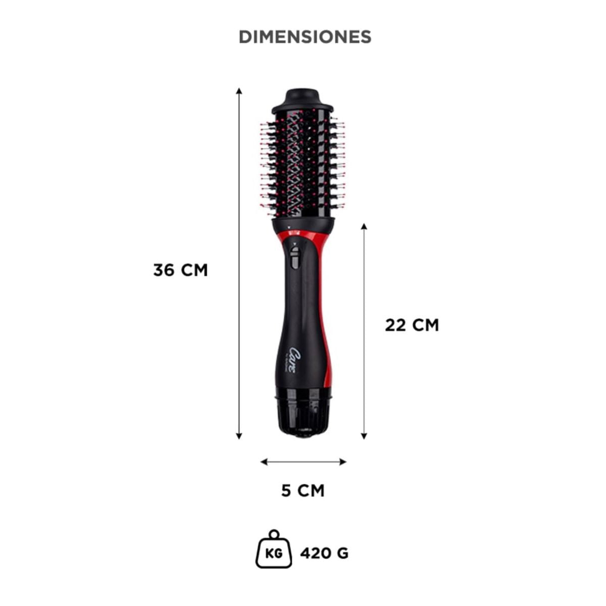 Cepillo Secador y Moldeador de Pelo Gadnic Monner Desmontable