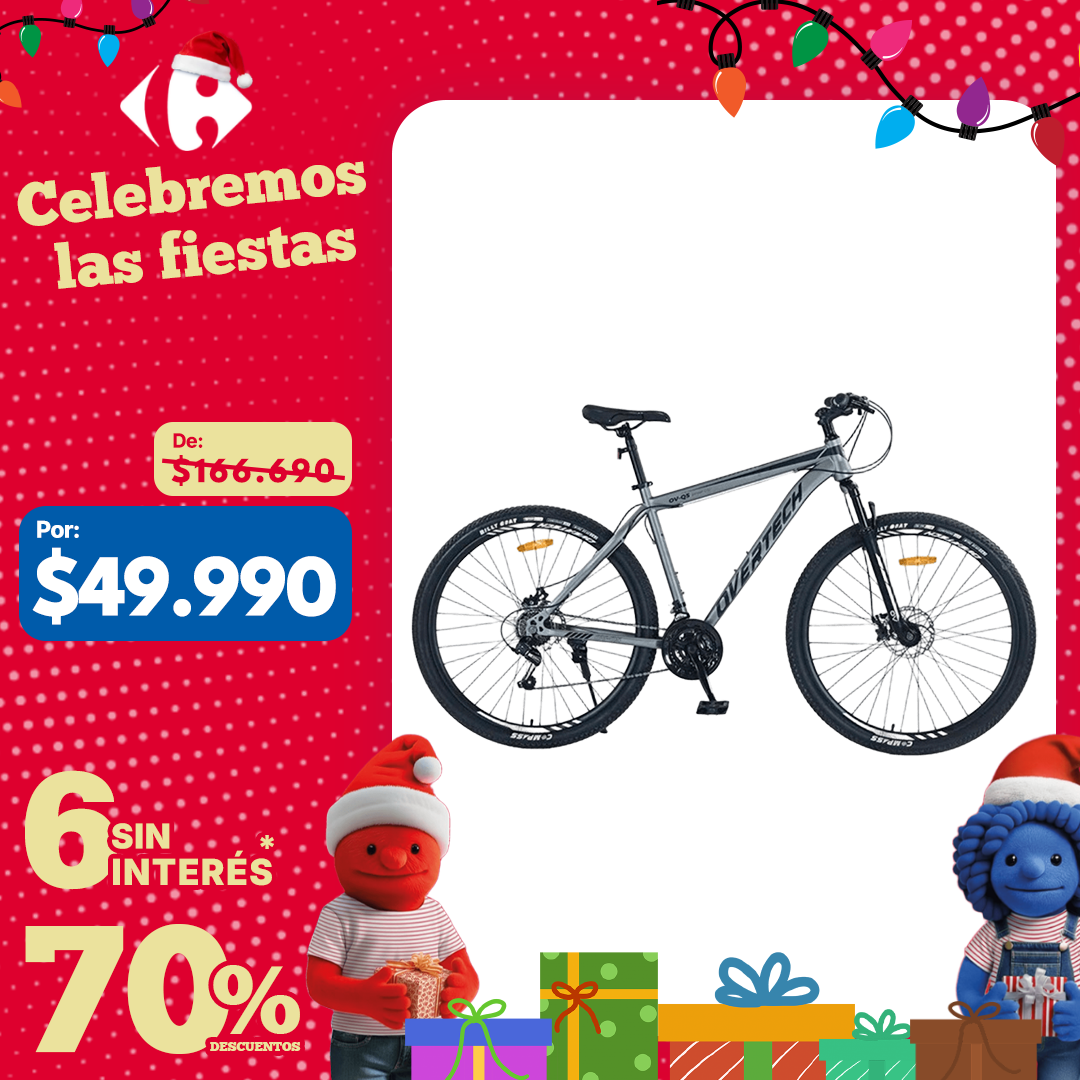 Bicicleta de Montaña Overtech R29 Q5 21v Freno de disco Shimano 12x