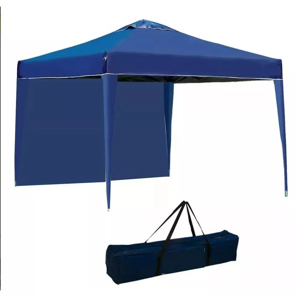 Gazebo 3x3 Broksol Acero Y Rafia Liviano Azul